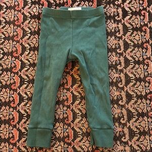 Les Gamins Kids Ribbed Green Leggings